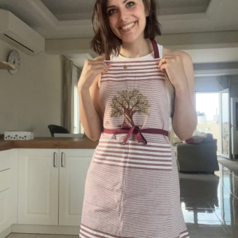 Kroussos apron - wine red
