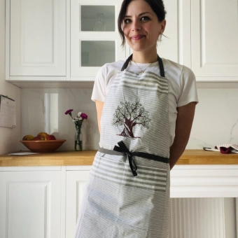 Kroussos Schürze in Olivgrün